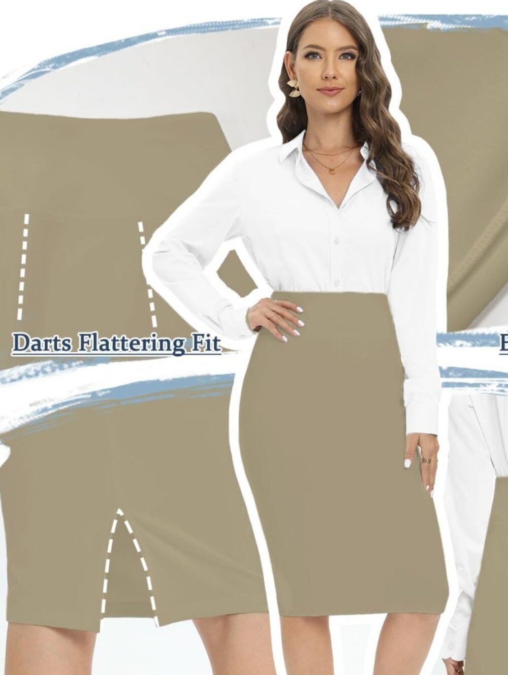 New Tapata Sandstone Pencil Skirt